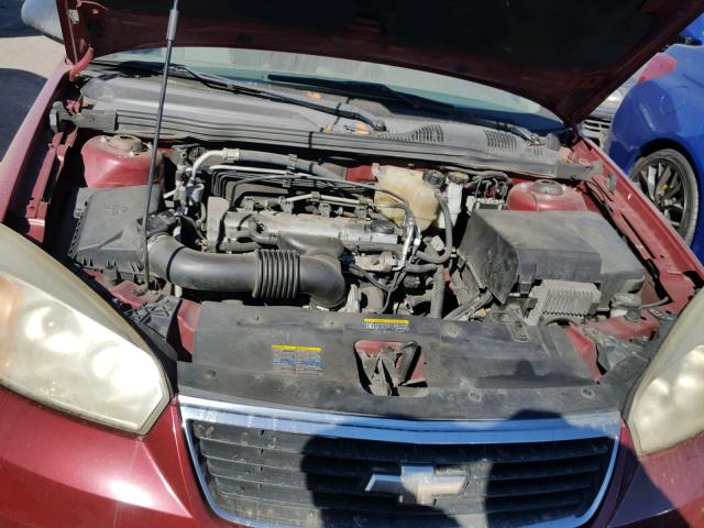 1G1ZS58F97F256709 - 2007 CHEVROLET MALIBU LS ბურგუნდია ფოტო 7