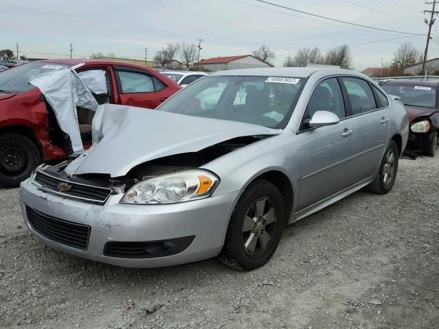 2G1WB5EK6A1134442 - 2010 CHEVROLET IMPALA LT SILVER photo 2