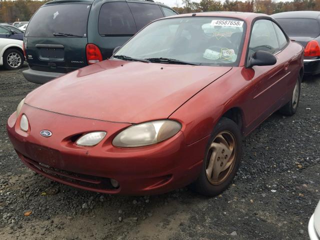 3FAKP1138XR120471 - 1999 FORD ESCORT ZX2 RED photo 2