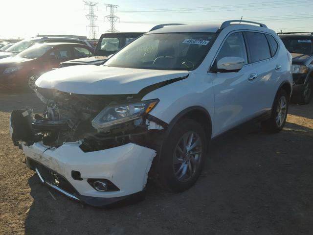 5N1AT2MV8EC781199 - 2014 NISSAN ROGUE S WHITE photo 2