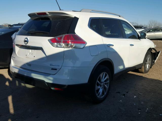 5N1AT2MV8EC781199 - 2014 NISSAN ROGUE S WHITE photo 4