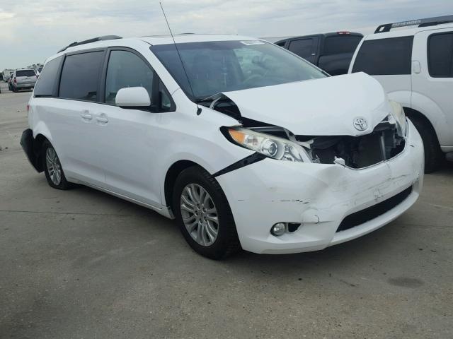 5TDYK3DCXCS245263 - 2012 TOYOTA SIENNA XLE WHITE photo 1