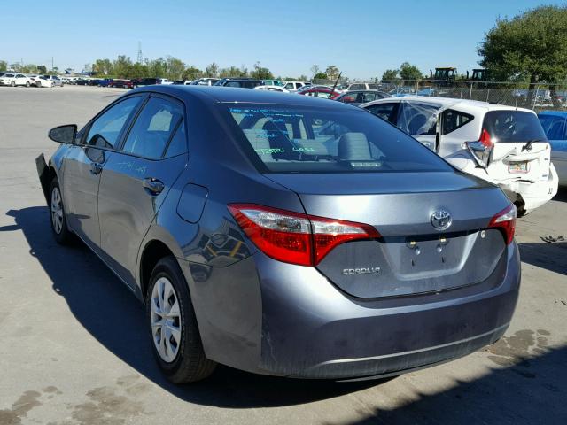 2T1BURHE5FC445236 - 2015 TOYOTA COROLLA L GRAY photo 3