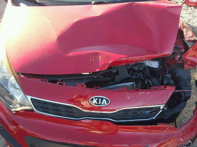 KNADN5A31D6177133 - 2013 KIA RIO EX RED photo 7