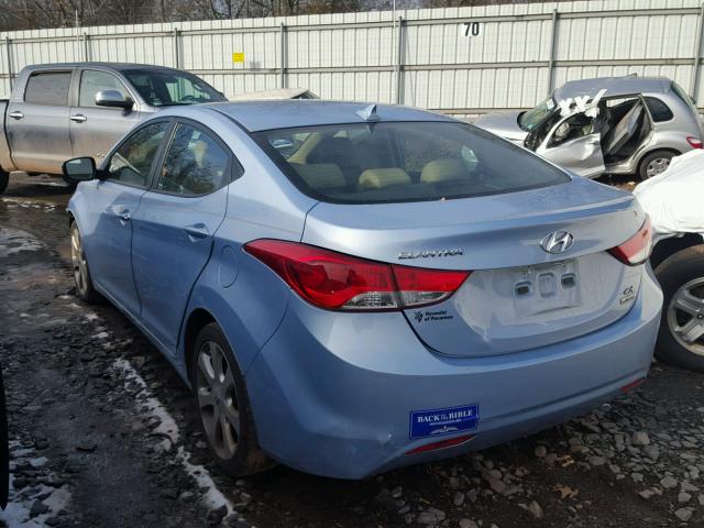 KMHDH4AE4CU306705 - 2012 HYUNDAI ELANTRA GL TEAL photo 3