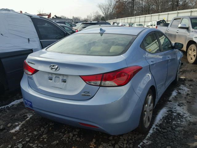 KMHDH4AE4CU306705 - 2012 HYUNDAI ELANTRA GL TEAL photo 4