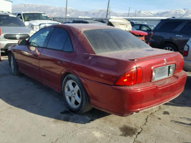 1LNHM87A54Y643404 - 2004 LINCOLN LS RED photo 3