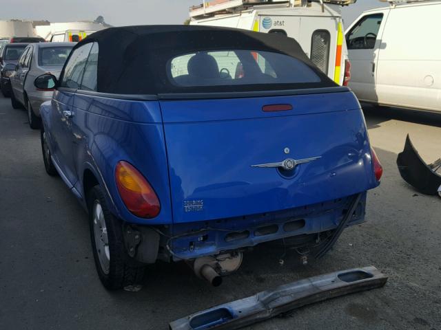 3C3EY55X05T530291 - 2005 CHRYSLER PT CRUISER BLUE photo 3