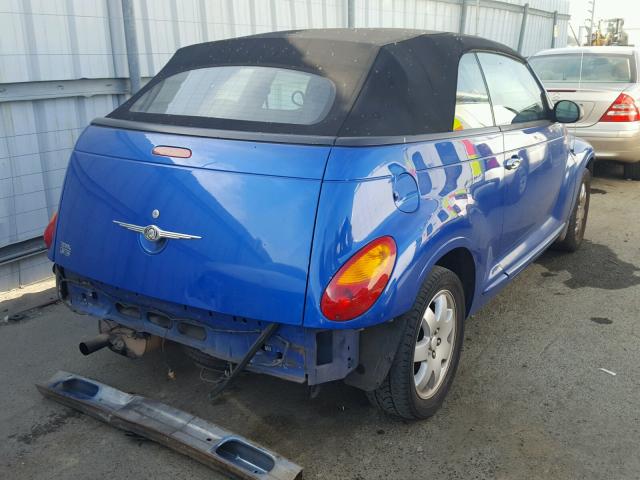 3C3EY55X05T530291 - 2005 CHRYSLER PT CRUISER BLUE photo 4