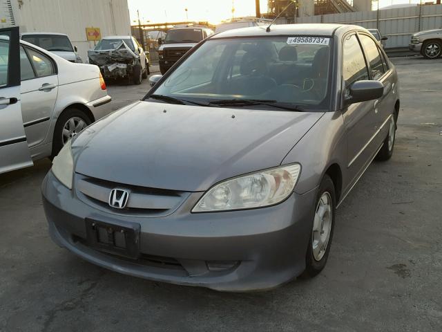 JHMES96625S005405 - 2005 HONDA CIVIC HYBR GRAY photo 2