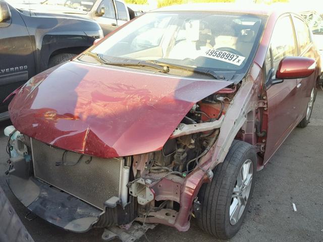 JHMZE2H73AS037330 - 2010 HONDA INSIGHT EX MAROON photo 2