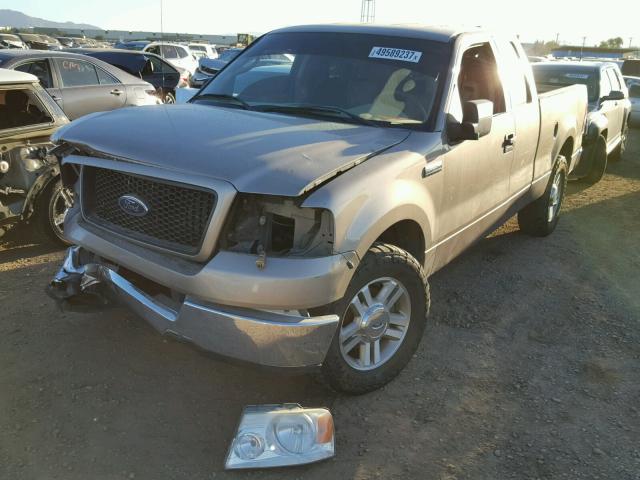 1FTPX12575KC84750 - 2005 FORD F150 TAN photo 2