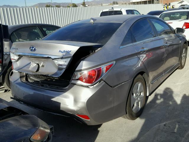 KMHEC4A47CA058087 - 2012 HYUNDAI SONATA HYB GRAY photo 4