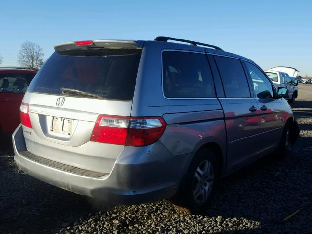 5FNRL38616B098801 - 2006 HONDA ODYSSEY EX SILVER photo 4