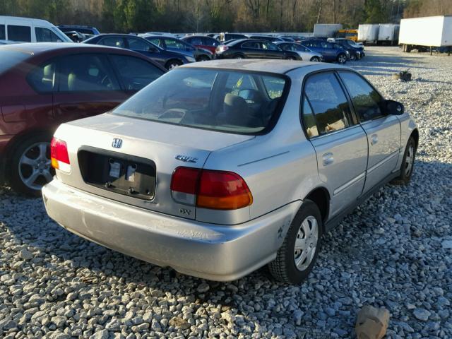 2HGEJ6620TH538150 - 1996 HONDA CIVIC DX SILVER photo 4