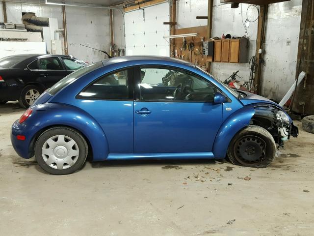 3VWCS21C11M403864 - 2001 VOLKSWAGEN NEW BEETLE BLUE photo 9