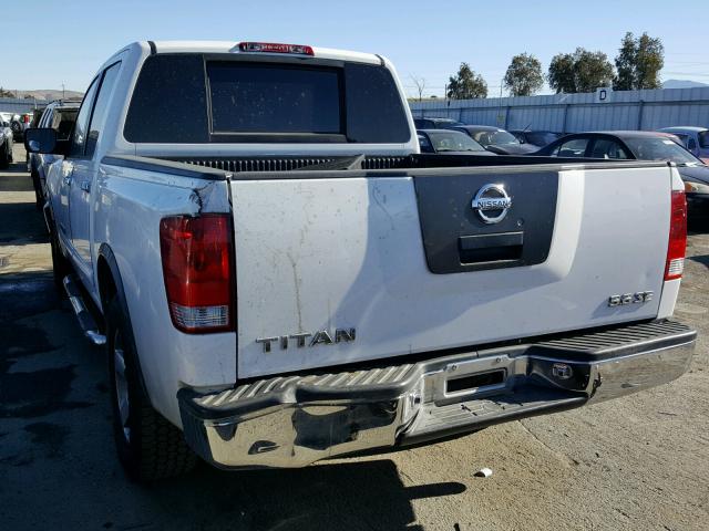 1N6AA07A26N540202 - 2006 NISSAN TITAN XE WHITE photo 3