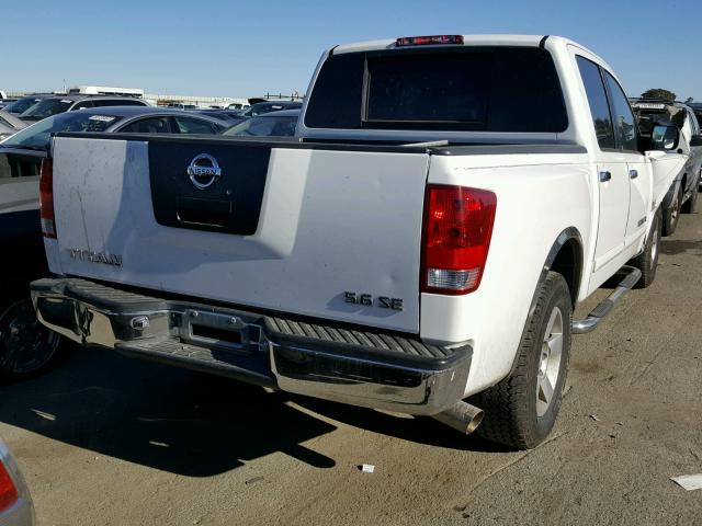 1N6AA07A26N540202 - 2006 NISSAN TITAN XE WHITE photo 4