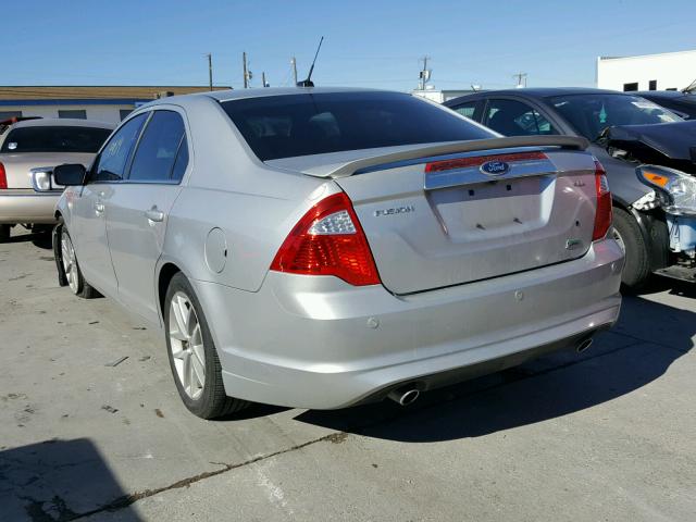 3FAHP0JG3AR393719 - 2010 FORD FUSION SEL SILVER photo 3