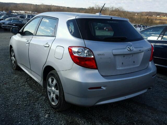 2T1KU40E99C138672 - 2009 TOYOTA COROLLA MA SILVER photo 3