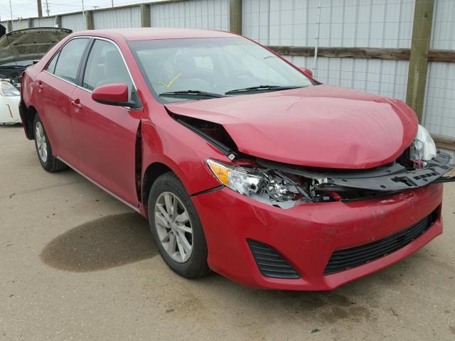 4T4BF1FK2ER393054 - 2014 TOYOTA CAMRY L RED photo 1