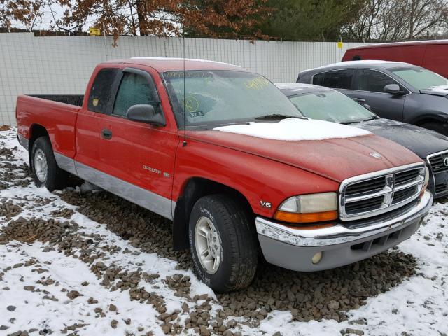 1B7GL22X2YS553700 - 2000 DODGE DAKOTA RED photo 1