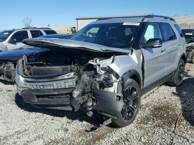 1FM5K8GTXEGA41034 - 2014 FORD EXPLORER S SILVER photo 2