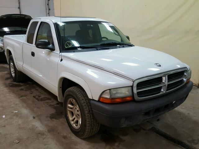 1D7GL12K94S719760 - 2004 DODGE DAKOTA SXT WHITE photo 1