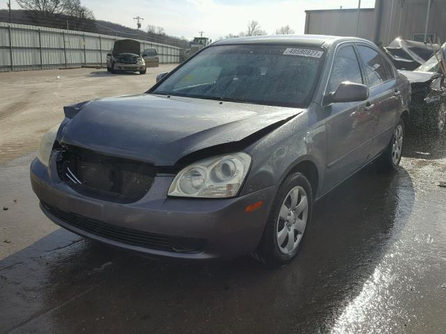 KNAGE123675113023 - 2007 KIA OPTIMA LX GRAY photo 2