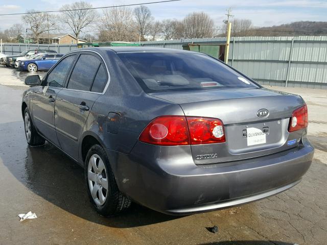 KNAGE123675113023 - 2007 KIA OPTIMA LX GRAY photo 3