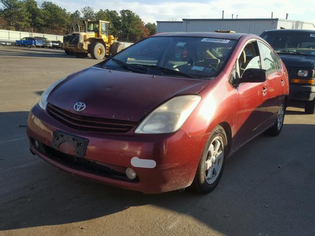 JTDKB20U940011666 - 2004 TOYOTA PRIUS BURGUNDY photo 2