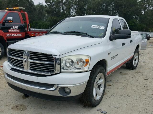 1D7HA18237S106202 - 2007 DODGE RAM 1500 S WHITE photo 2