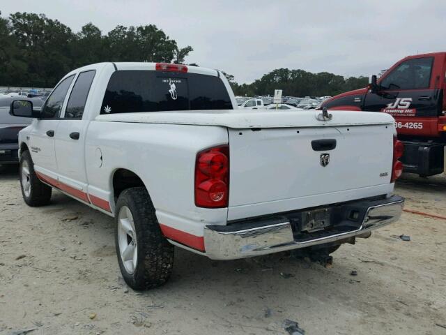 1D7HA18237S106202 - 2007 DODGE RAM 1500 S WHITE photo 3