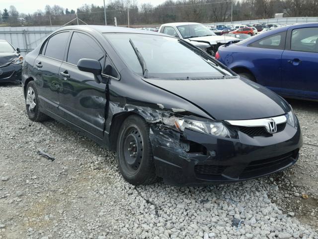 2HGFA1F53AH328768 - 2010 HONDA CIVIC LX BLACK photo 1