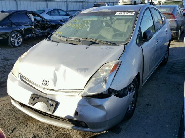 JTDKB20U557036783 - 2005 TOYOTA PRIUS SILVER photo 2