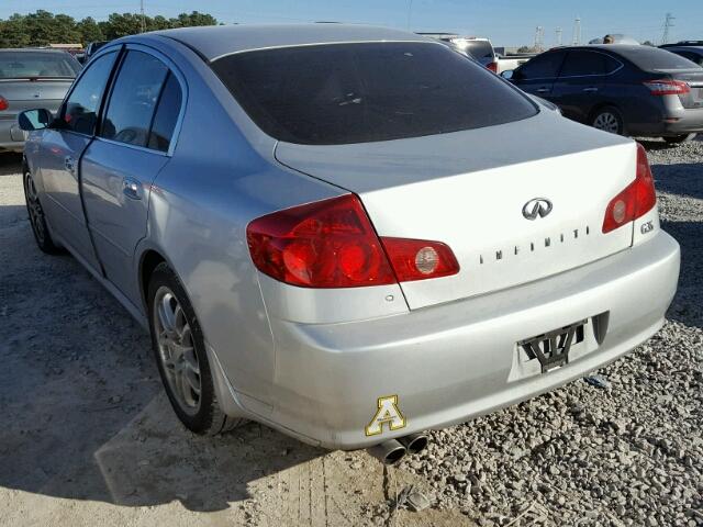 JNKCV51E56M501066 - 2006 INFINITI G35 SILVER photo 3