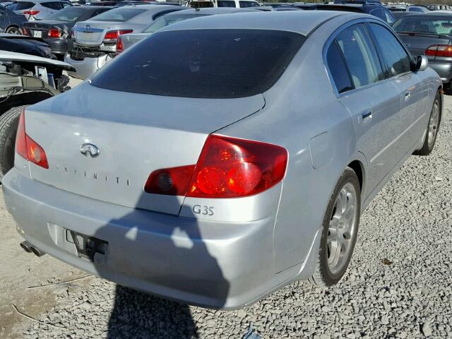 JNKCV51E56M501066 - 2006 INFINITI G35 SILVER photo 4