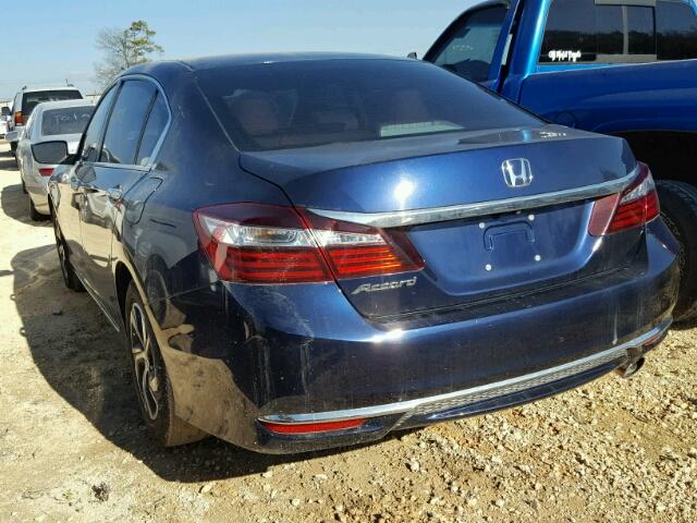 1HGCR2F34GA124925 - 2016 HONDA ACCORD LX BLUE photo 3