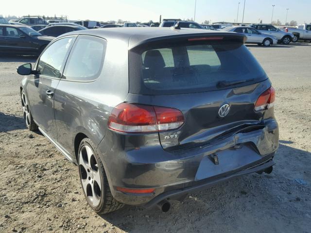 WVWFD7AJ8AW187534 - 2010 VOLKSWAGEN GTI GRAY photo 3