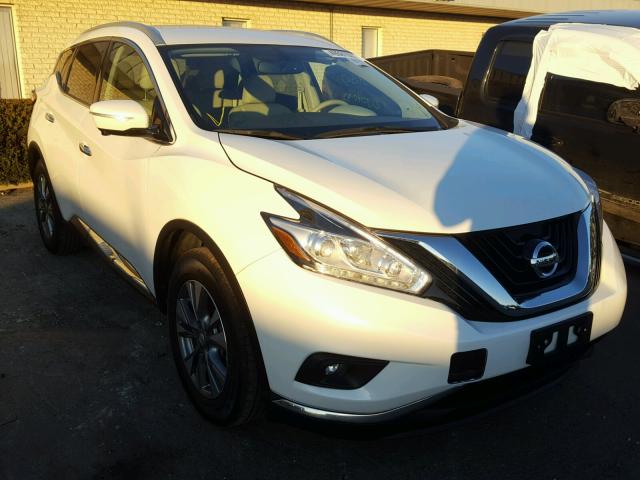 5N1AZ2MGXFN213851 - 2015 NISSAN MURANO S WHITE photo 1