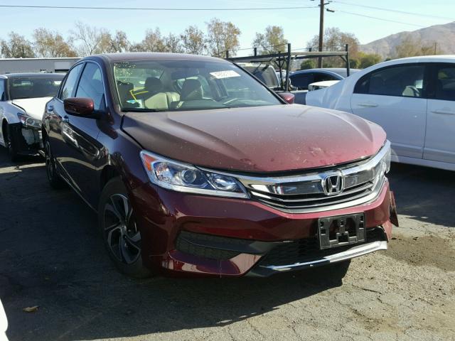 1HGCR2F34HA175262 - 2017 HONDA ACCORD LX BURGUNDY photo 1