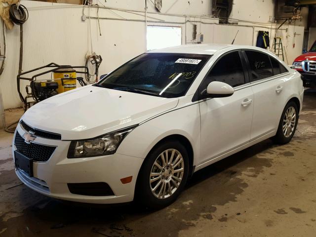 1G1PJ5SC5C7167703 - 2012 CHEVROLET CRUZE ECO WHITE photo 2