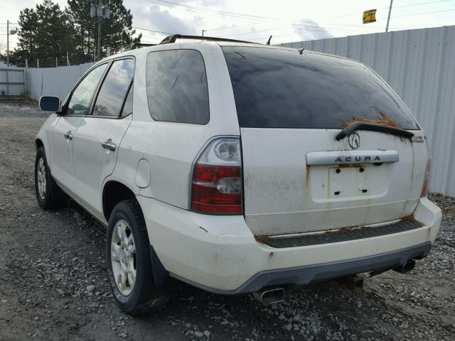 2HNYD18836H515239 - 2006 ACURA MDX TOURIN WHITE photo 3