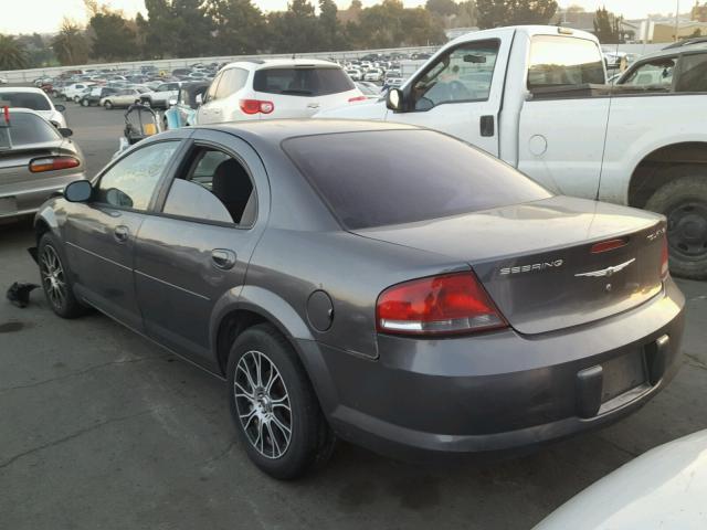 1C3EL56R94N307308 - 2004 CHRYSLER SEBRING LX GRAY photo 3