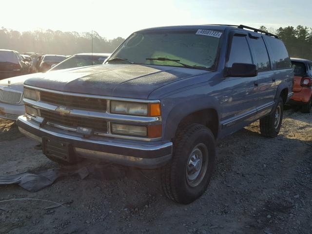 1GNGK26N1SJ324344 - 1995 CHEVROLET SUBURBAN K BLUE photo 2