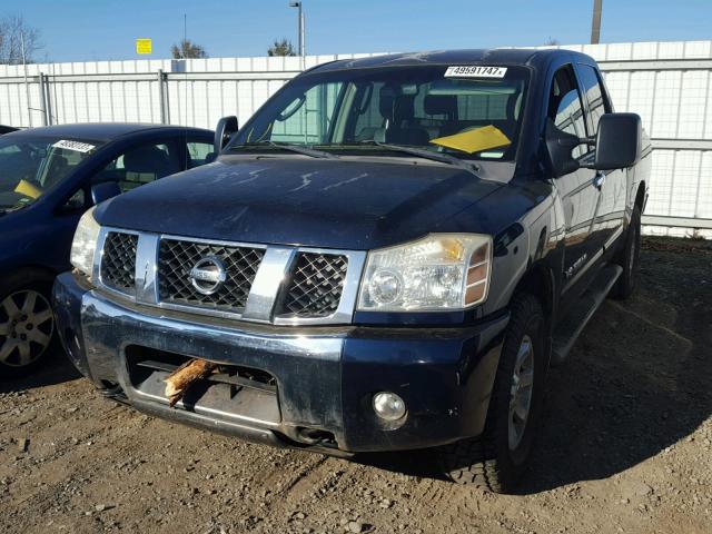 1N6AA07B36N517455 - 2006 NISSAN TITAN XE BLUE photo 2