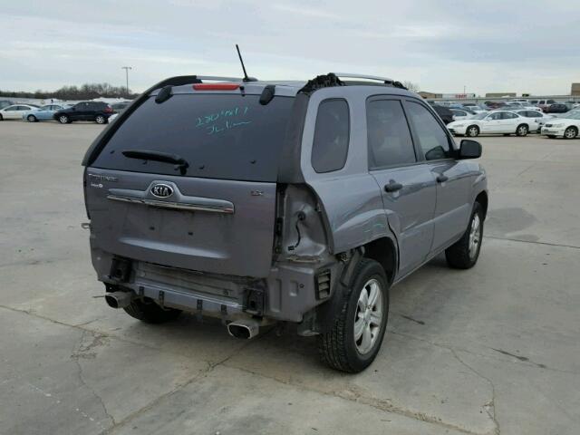 KNDJF724297634734 - 2009 KIA SPORTAGE L GRAY photo 4