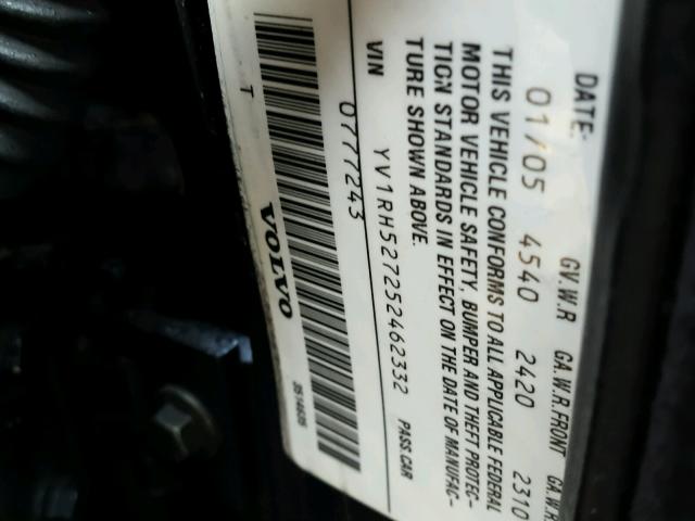 YV1RH527252462332 - 2005 VOLVO S60 R 蓝色 照片 10