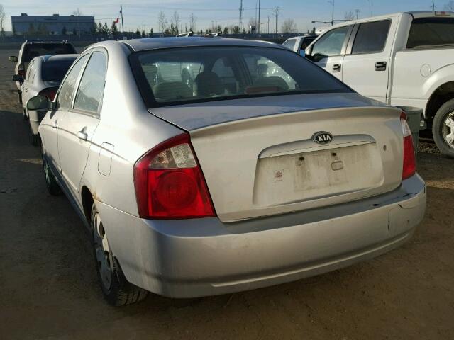 KNAFE121055042635 - 2005 KIA NEW SPECTR SILVER photo 3