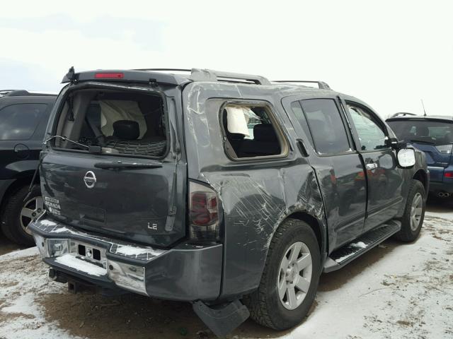 5N1AA08B94N744076 - 2004 NISSAN ARMADA SE BLACK photo 4